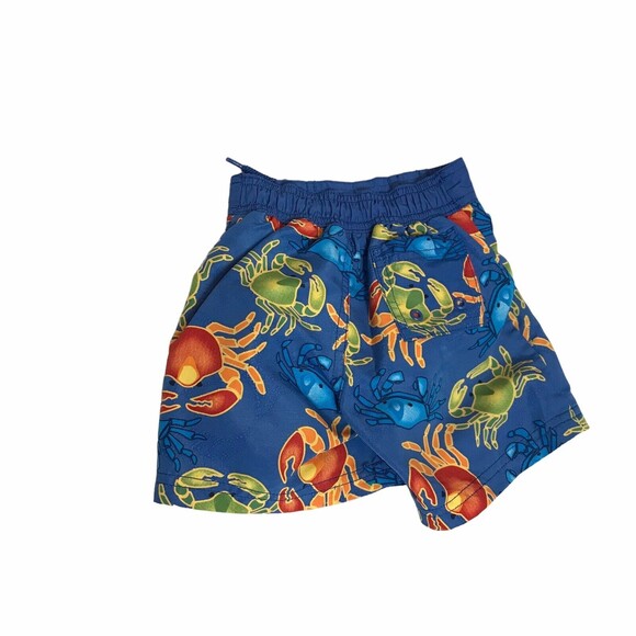 Boys GYMBOREE Green Blue Multicolor Crab Swim Shorts‎ Trunks Size 3-6 Month - Picture 3 of 4